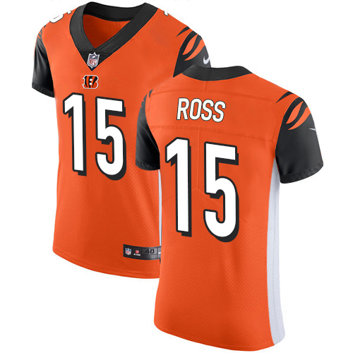 Nike Bengals #15 John Ross Orange Alternate Men's Stitched NFL Vapor Untouchable Elite Jersey